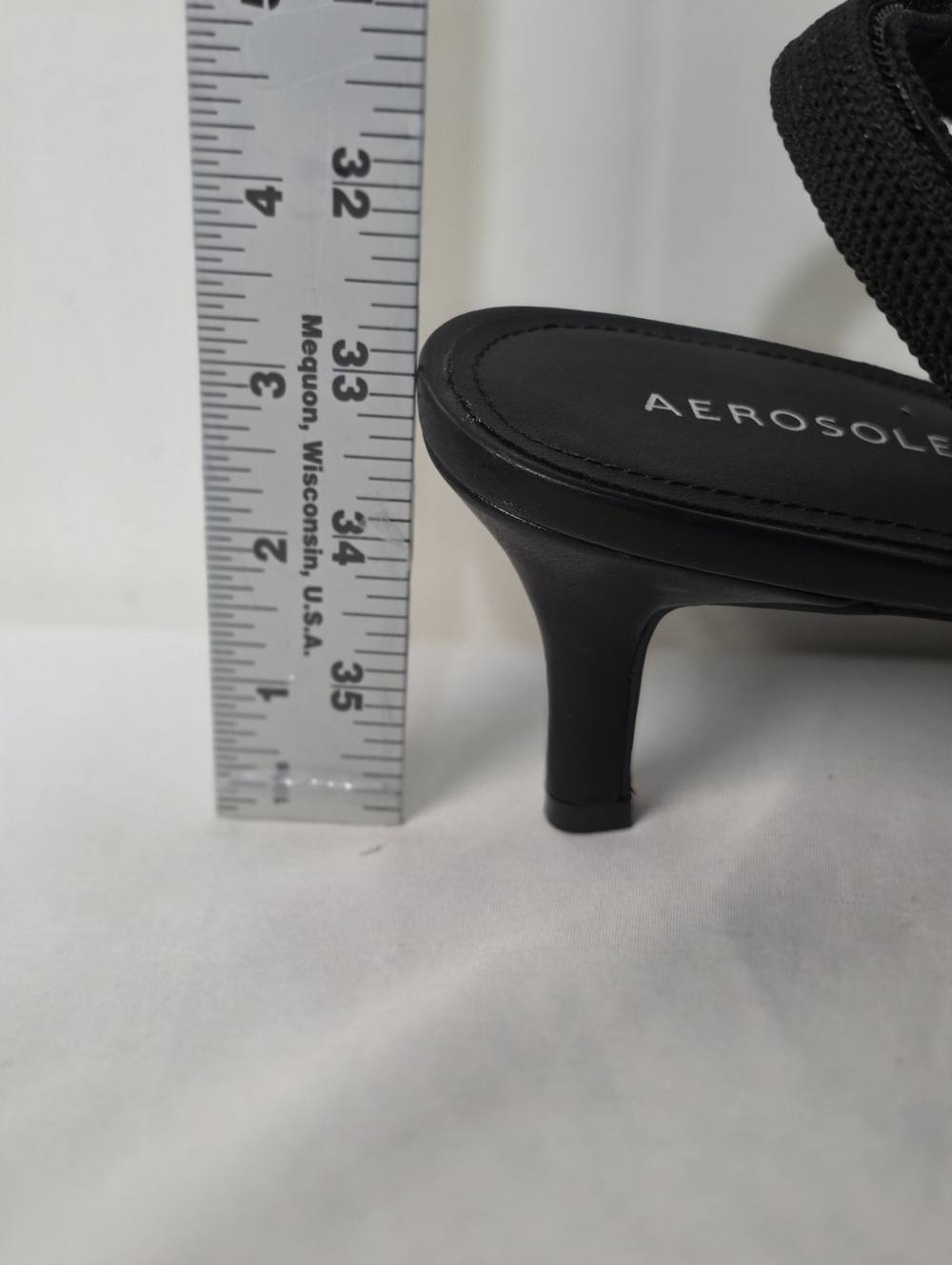 AEROSOLES Liviara Black Knit Slingback Pointed-Toe Heels Womens Size 11 - Picture 3 of 8